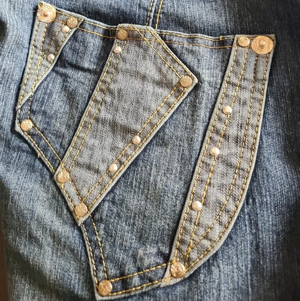 Vintage Mecca Femme  jeans womens sz.14 W embellished pockets (N1)